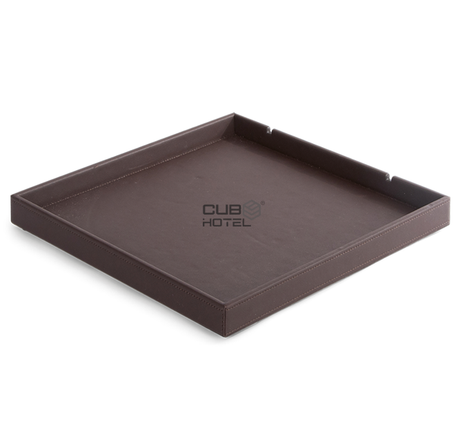 Brown Square Welcome Tray